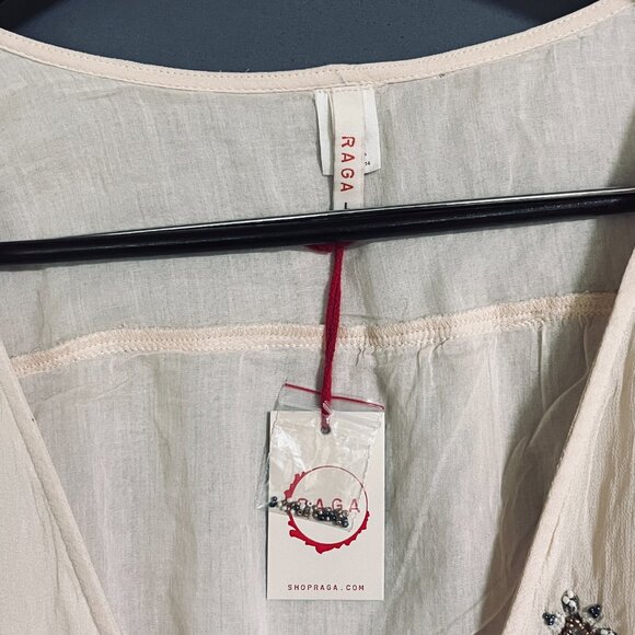 NWT Stunning Raga Apricot Beaded Kimono Duster / Wrap Maxi Dress Large - Picture 5 of 9